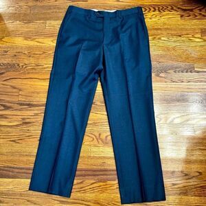 Santorelli ROMEO Flat Front Dress Pants. Blue. Size 36.